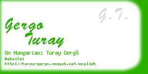gergo turay business card
