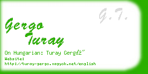 gergo turay business card